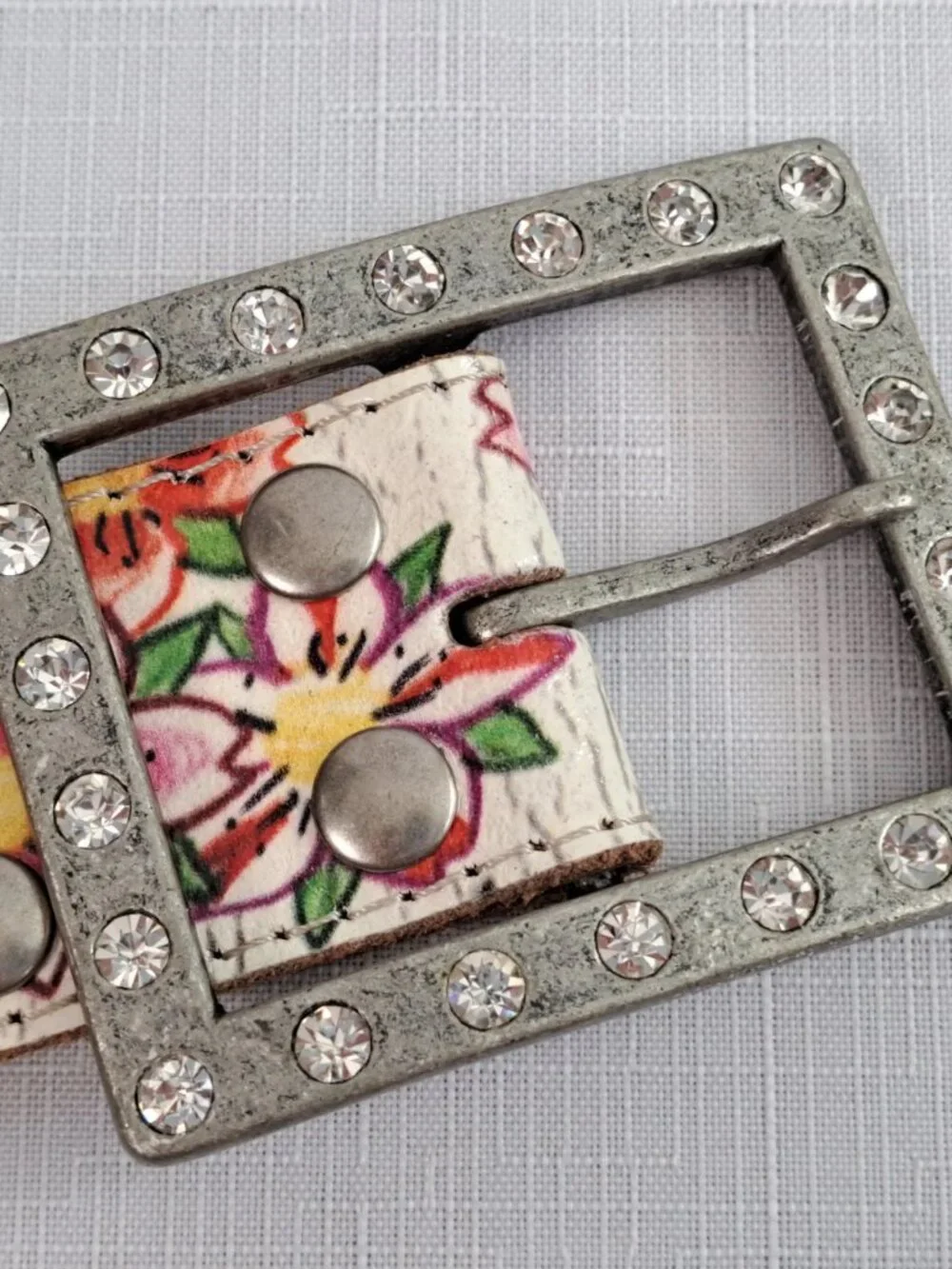 Vintage ED HARDY Koi Fish Leather Belt